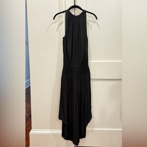 Ramy Brook Dark Grey Sleeveless Pleated Midi Dress